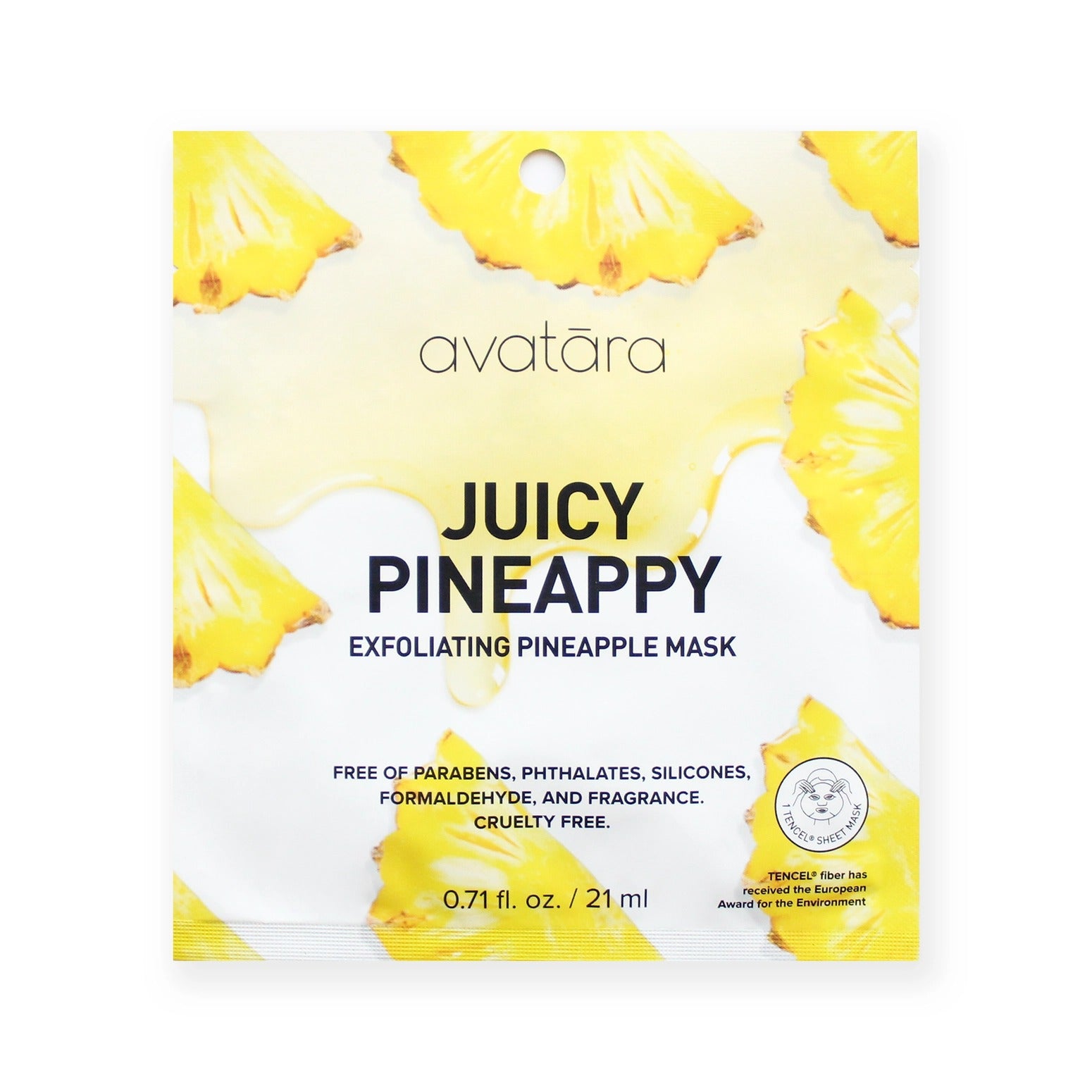 Masque exfoliant en tissu -À 'ananas Juicy Pineappy