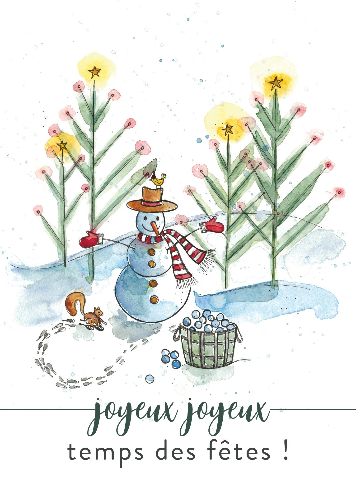 Carte de souhaits - Joyeux temps des fêtes