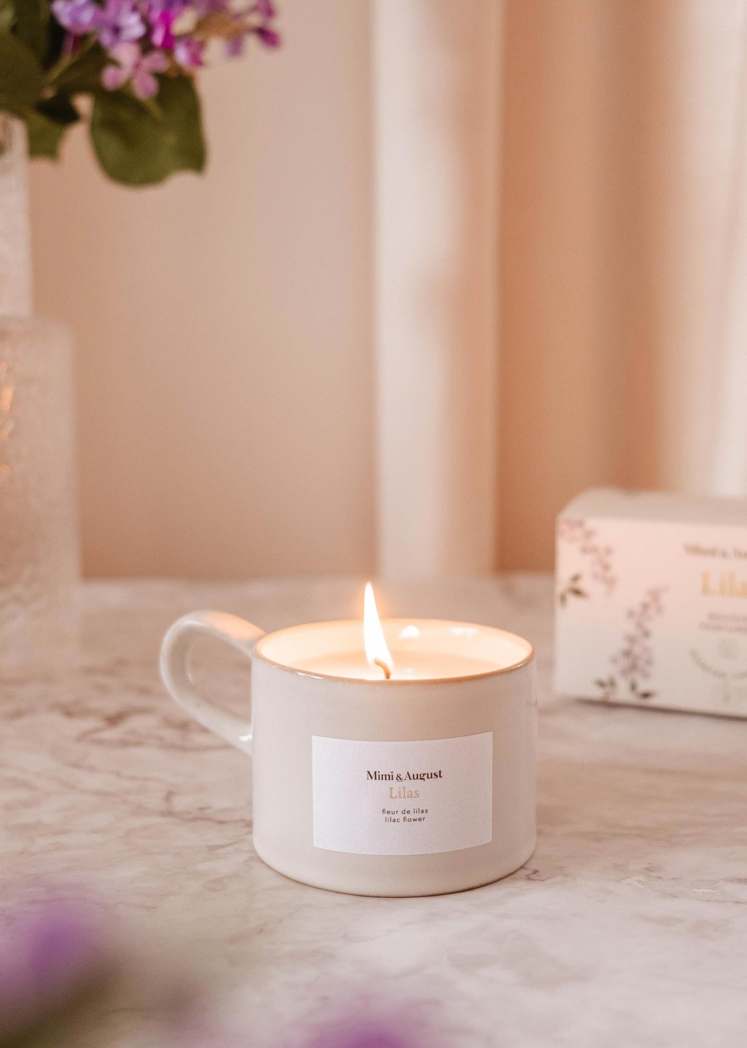 Bougie réutilisable - Lilas