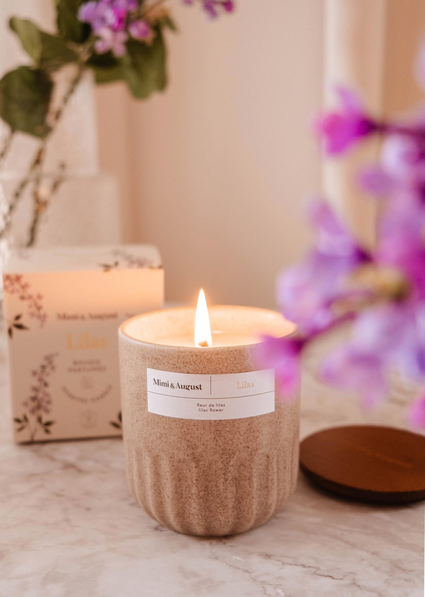 Bougie réutilisable - Lilas