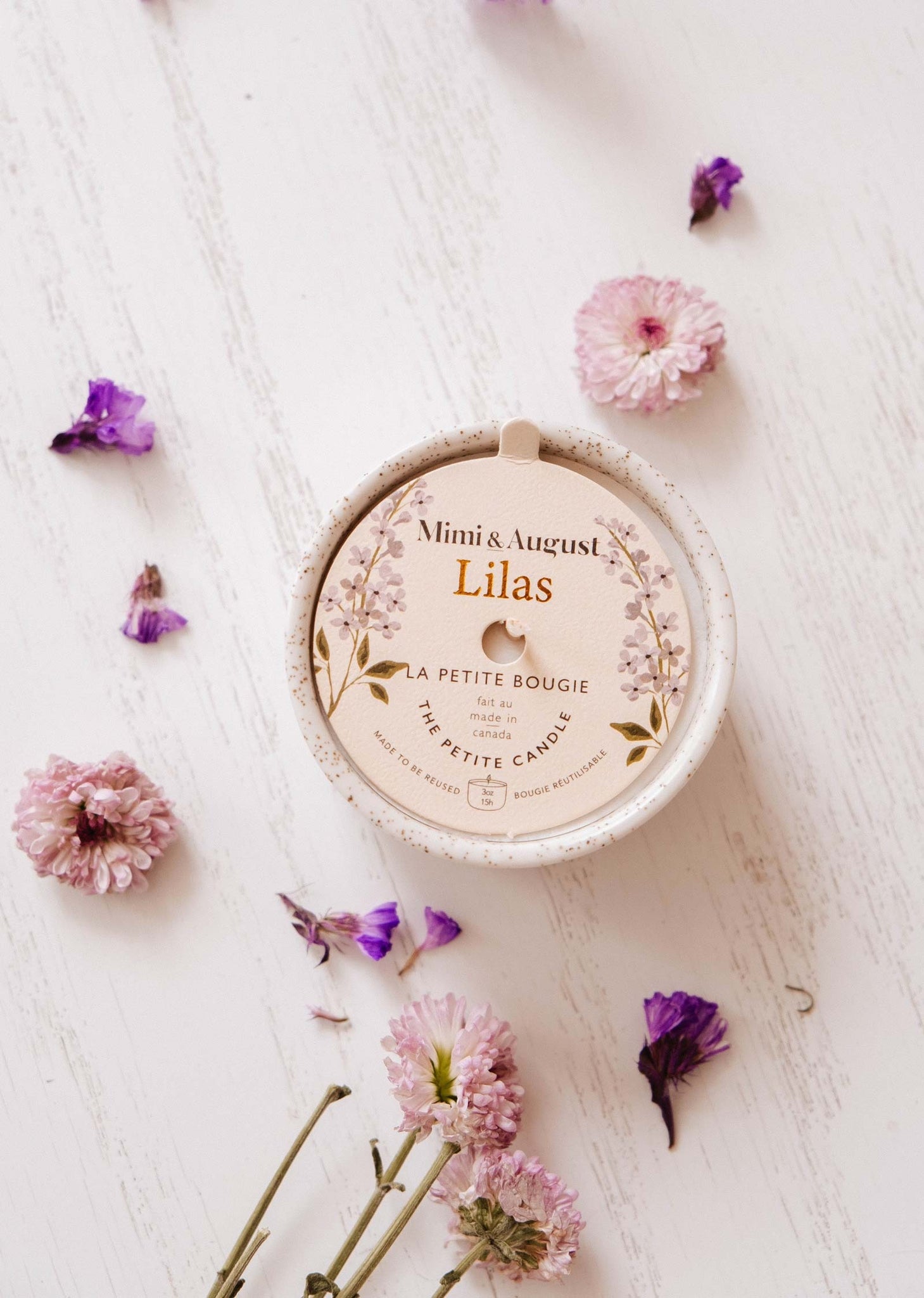 Bougie réutilisable - Lilas