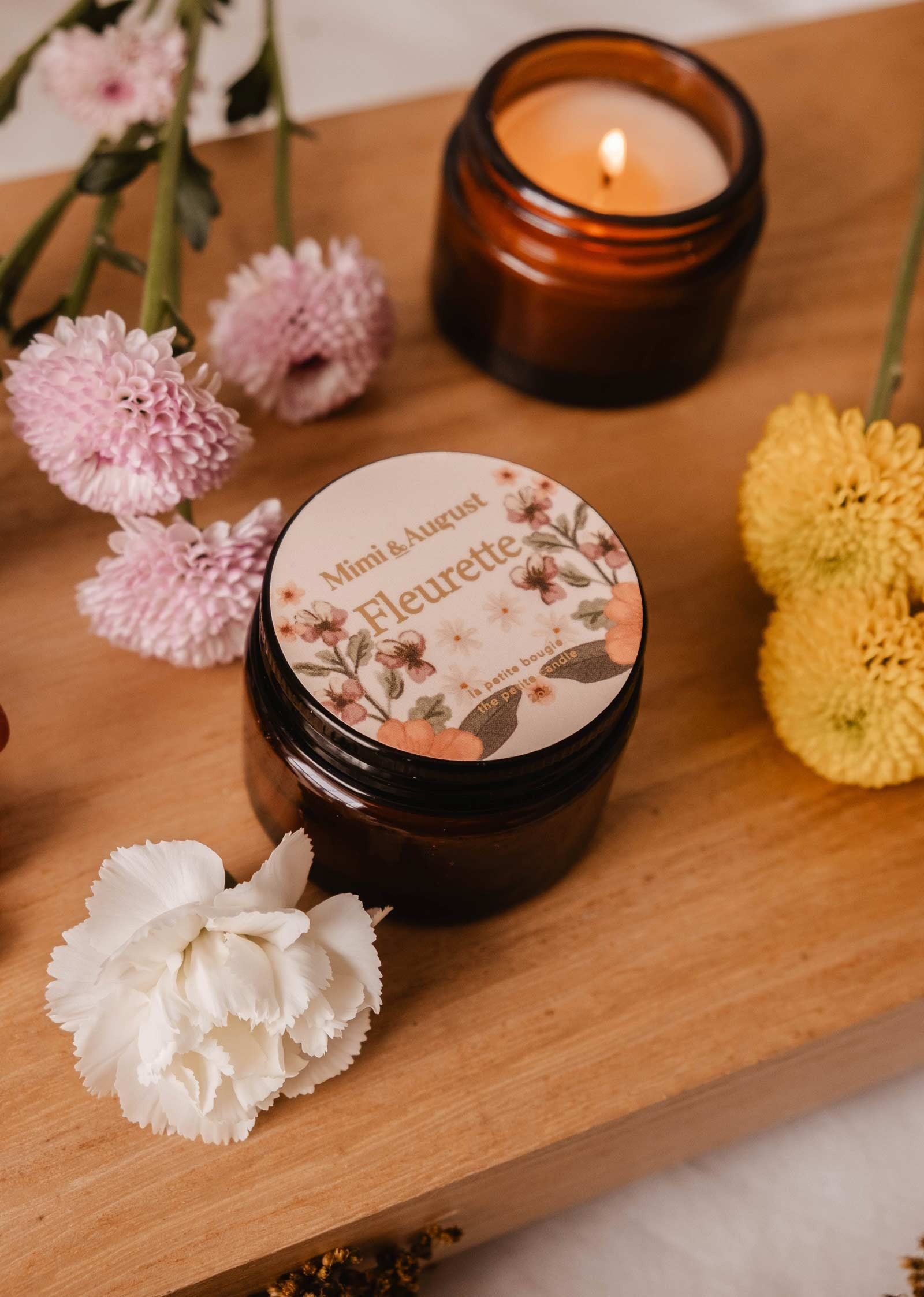 Bougie réutilisable - Fleurette