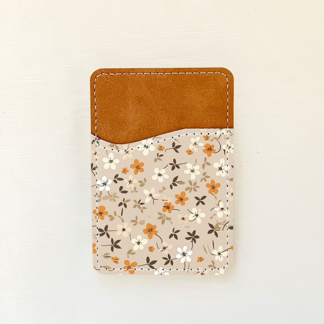 Porte-cartes en cuir à motif