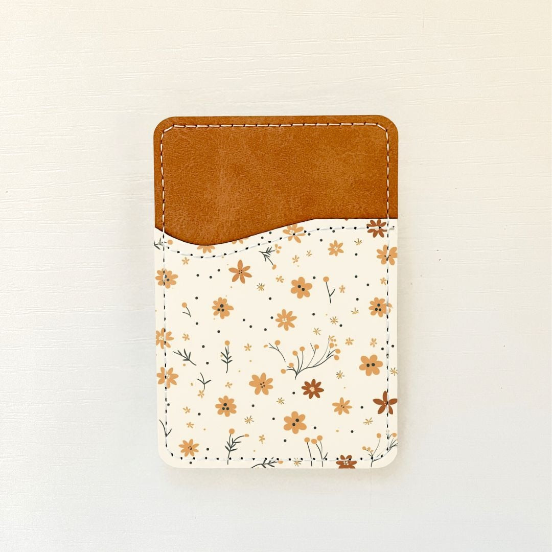 Porte-cartes en cuir à motif