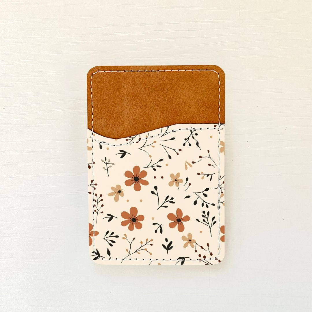Porte-cartes en cuir à motif