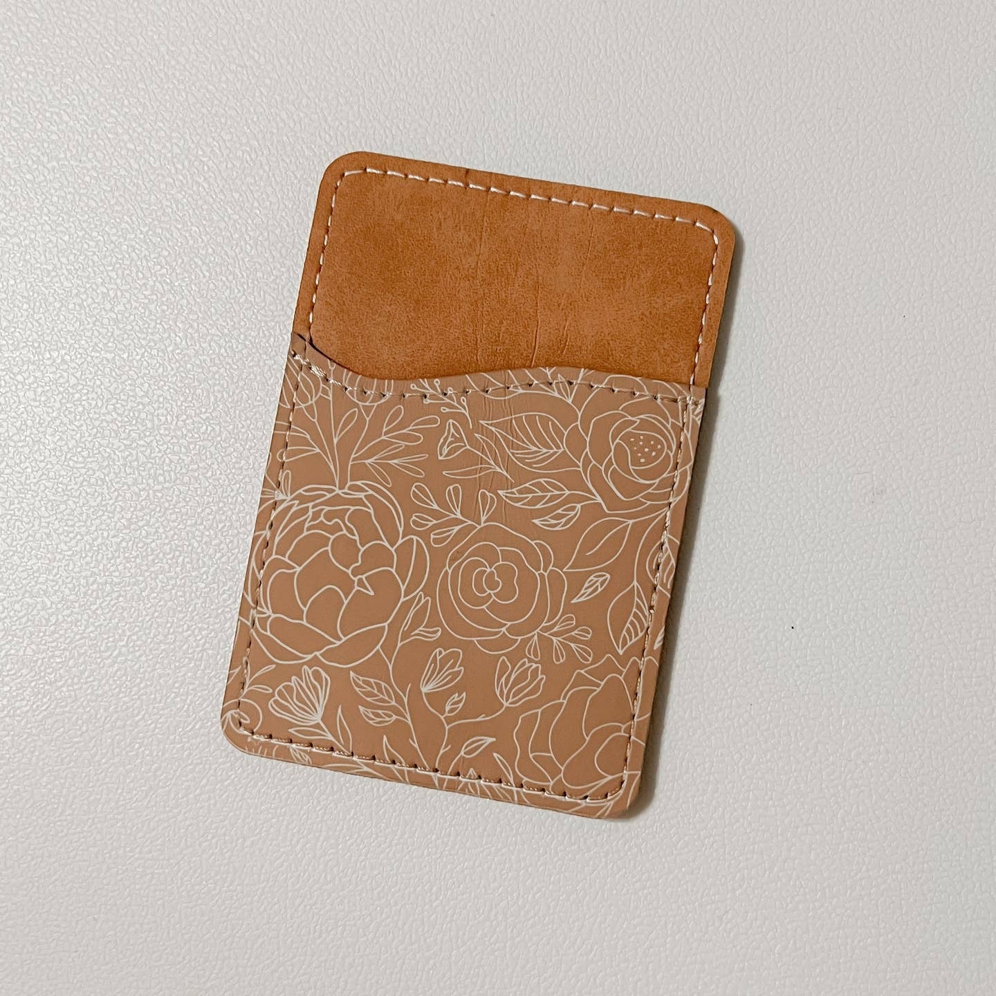 Porte-cartes en cuir à motif