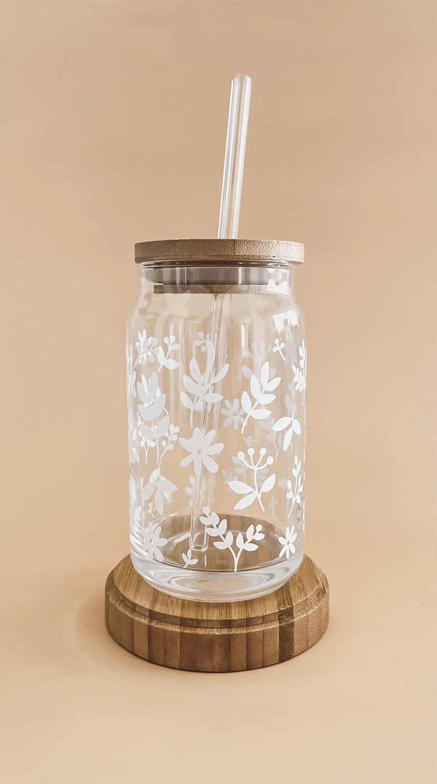 Verre Boho - Feuillage blanc