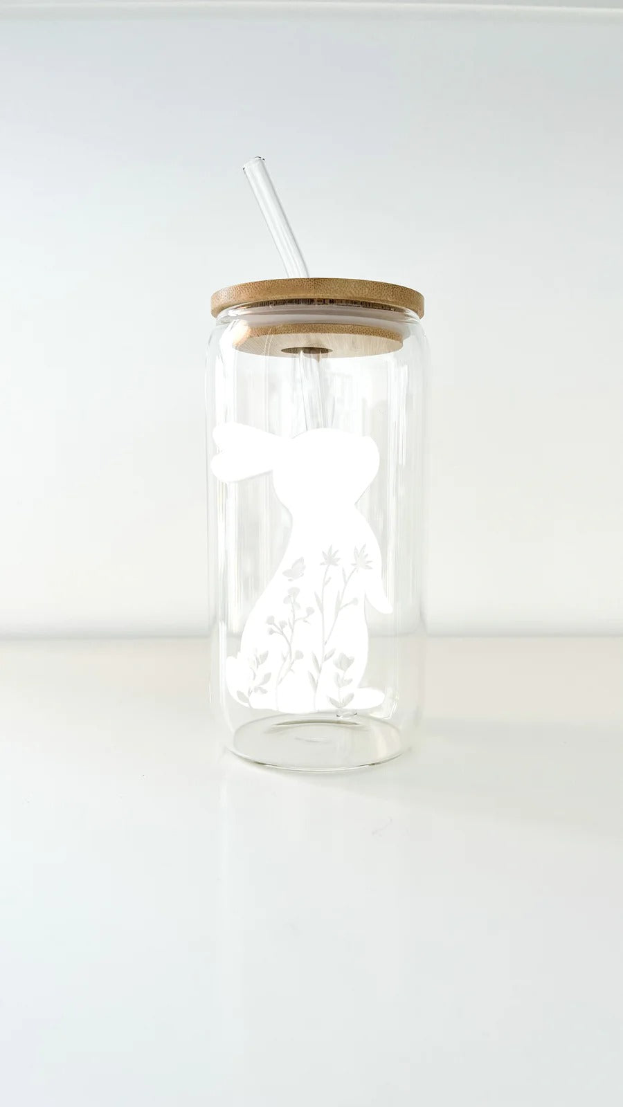 Verre Boho - Lapin blanc