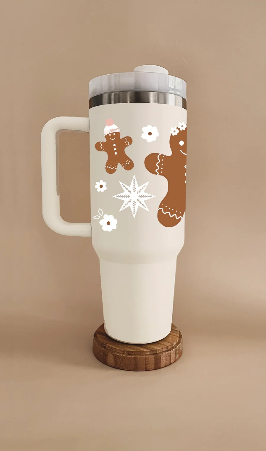 Gobelet thermos 40oz - Blanc crème biscuit pain d'épice