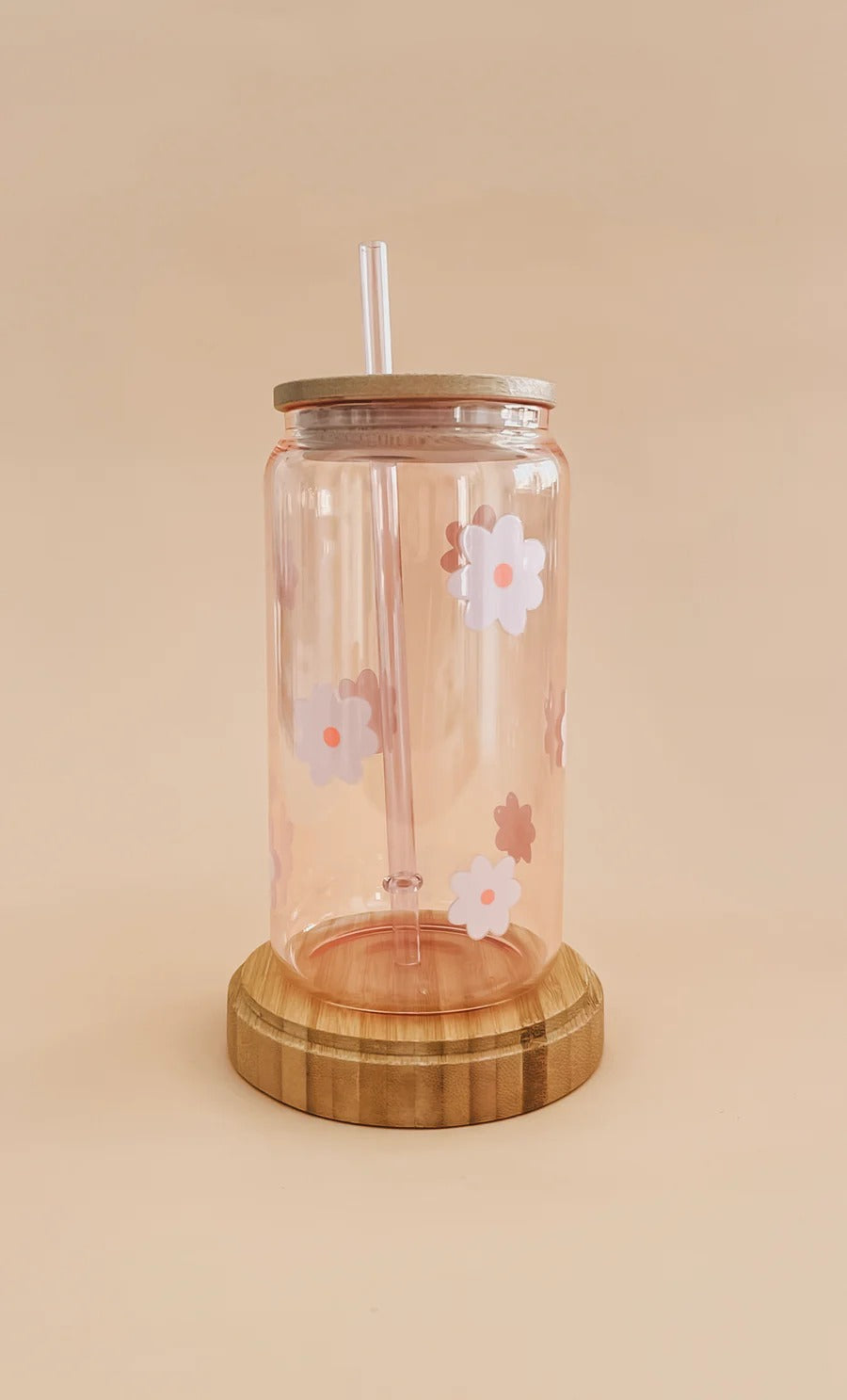 Verre Boho - Daisy rose (verre rose)