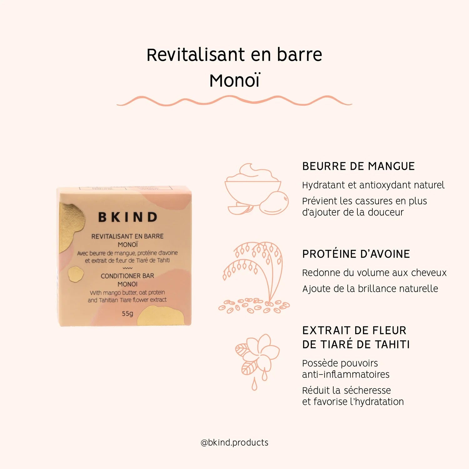 Revitalisant en barre - Cheveux secs ou fins