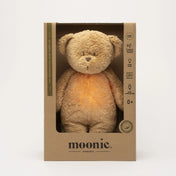 Ours bourdonnant bio Moonie avec lampe - Cappuccino