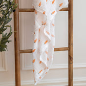Couverture mousseline de coton - Carottes