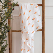 Couverture mousseline de coton - Carottes