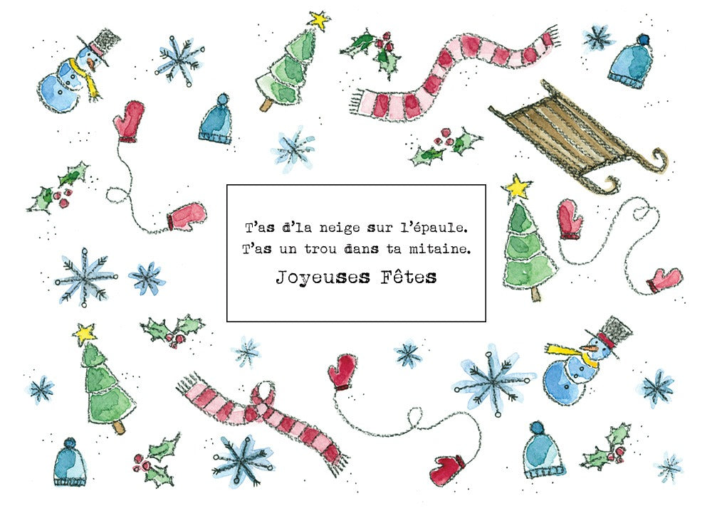 Carte de souhaits - Joyeuses fêtes
