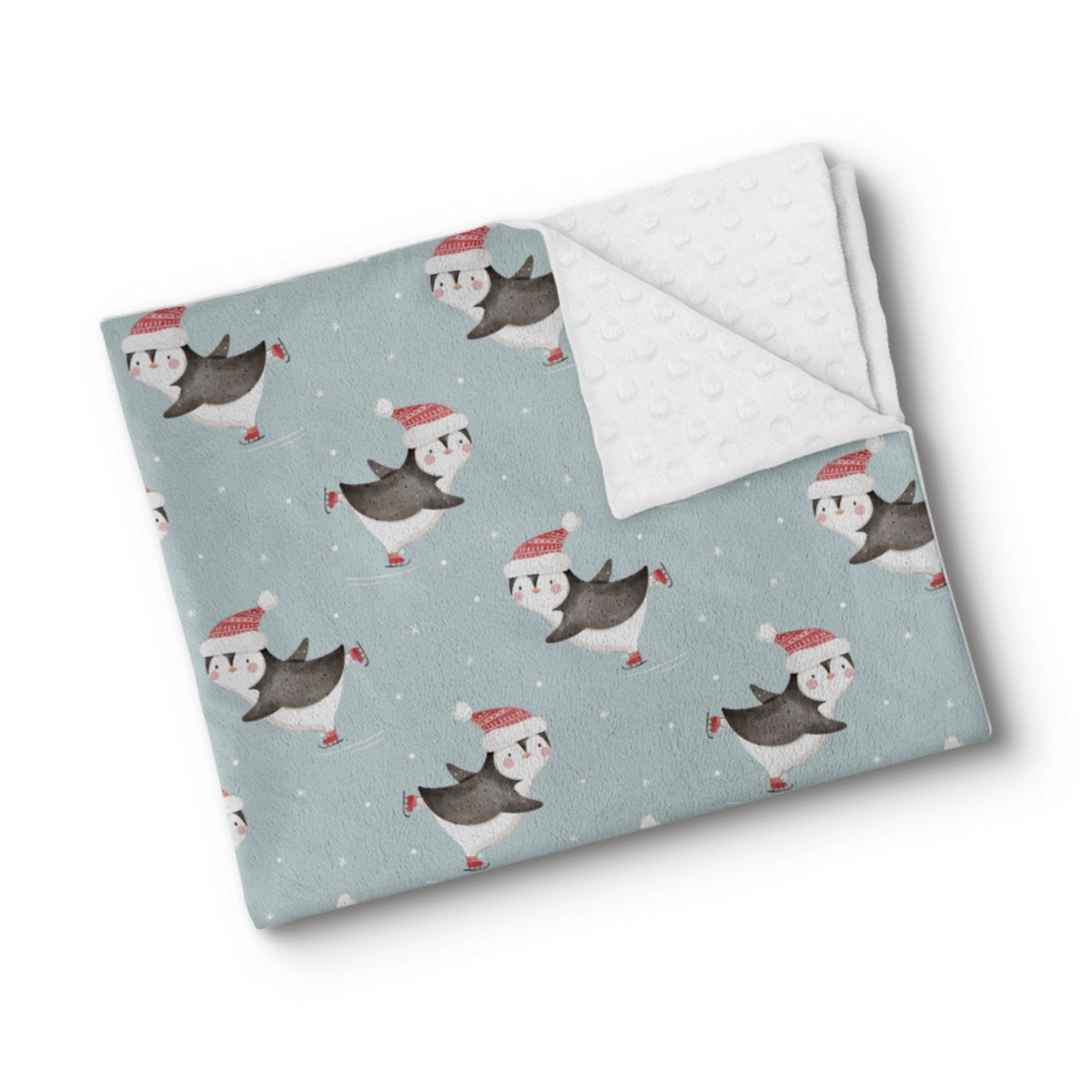 Couverture en minky -  Glissade sur glace