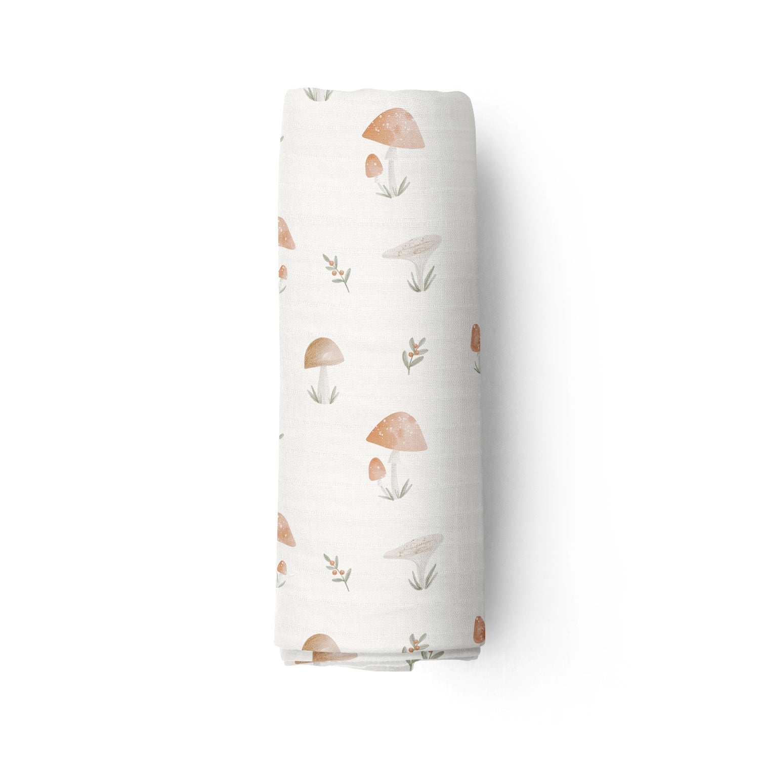 Couverture mousseline de bambou -Champignons forestiers