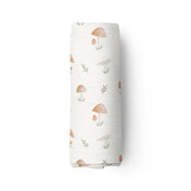Couverture mousseline de bambou -Champignons forestiers