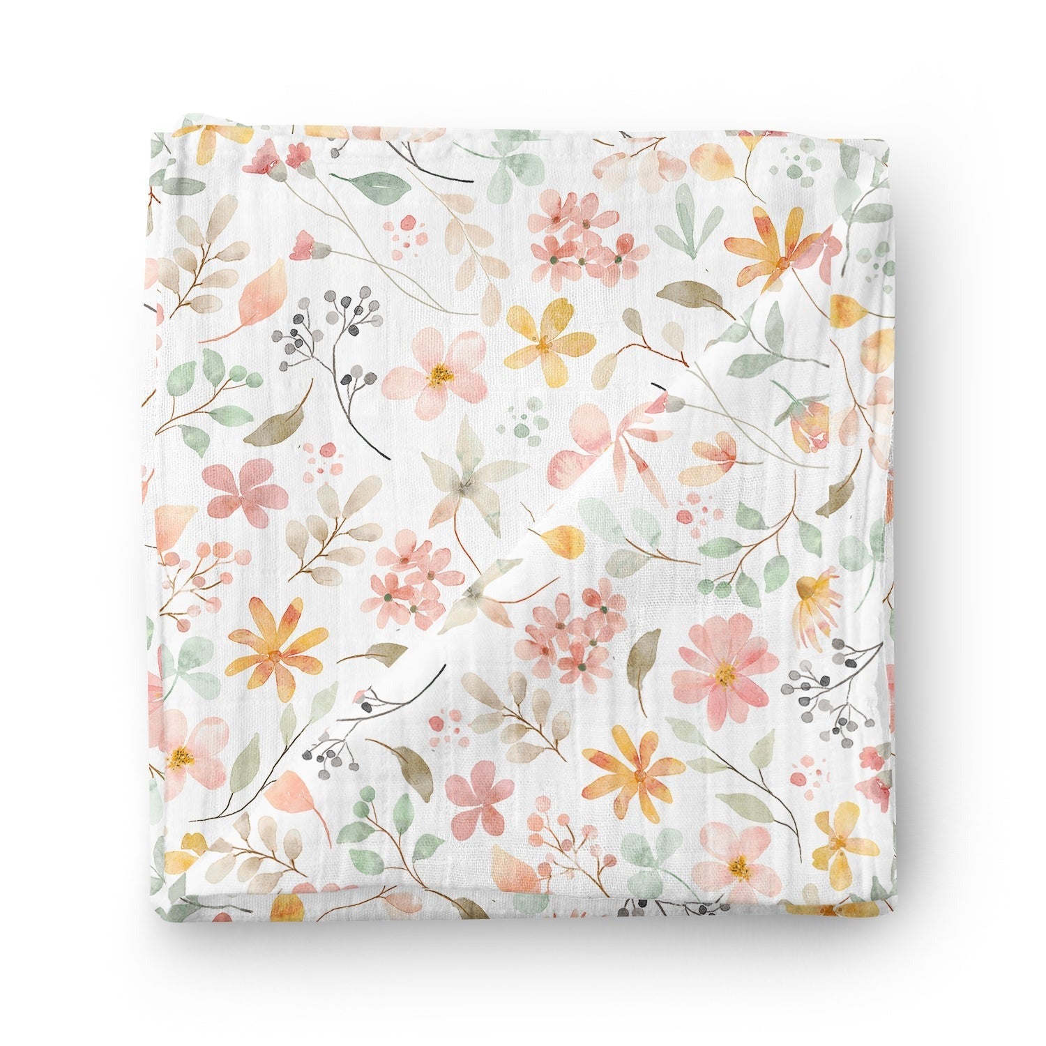Couverture mousseline de bambou - Fleurs de soies