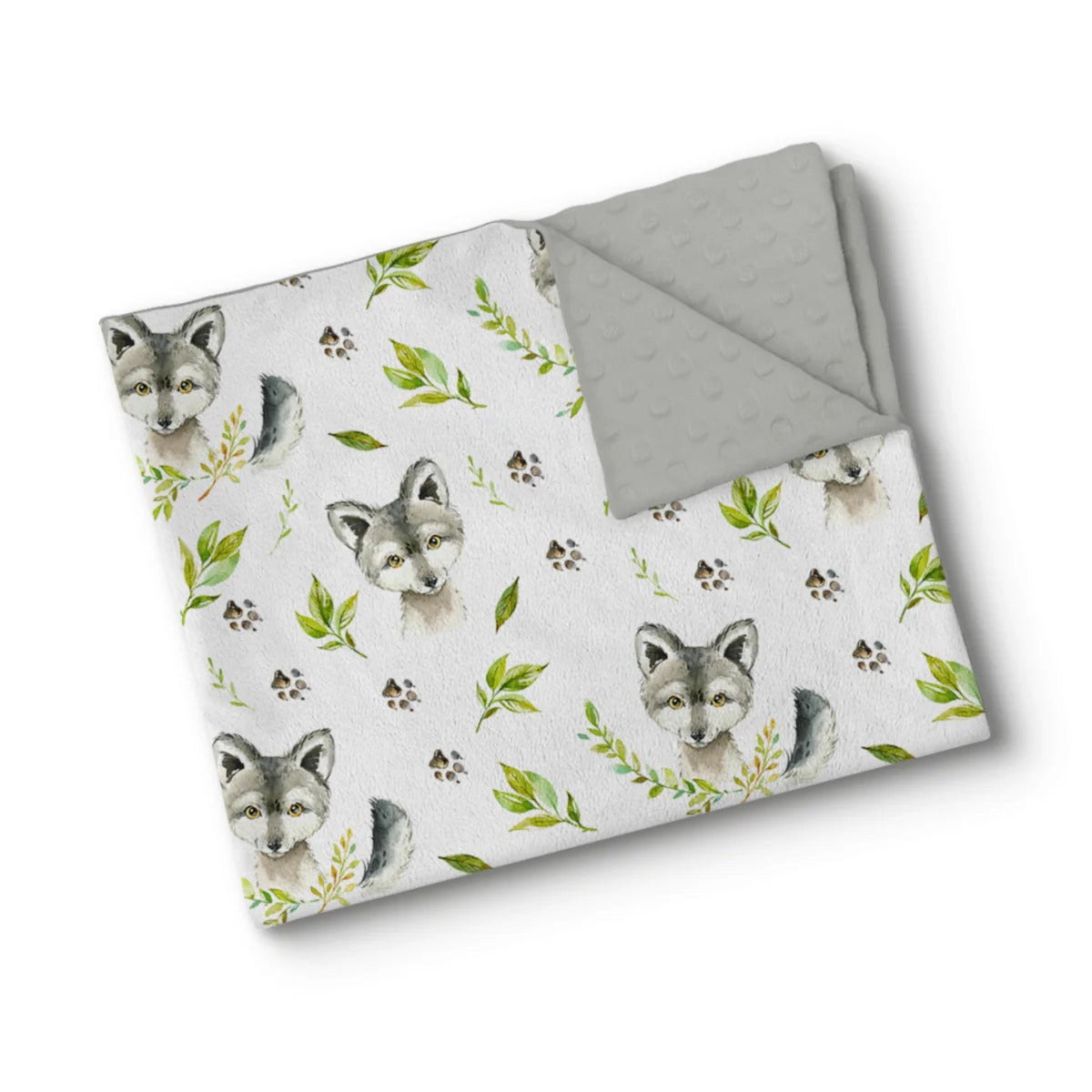 Couverture en minky - Loup