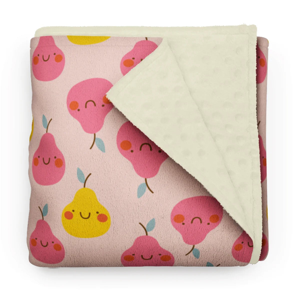 Couverture en minky - Poire au sirop