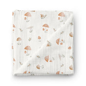 Couverture mousseline de bambou -Champignons forestiers