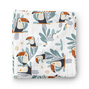 Couverture mousseline de bambou - Toco toucans