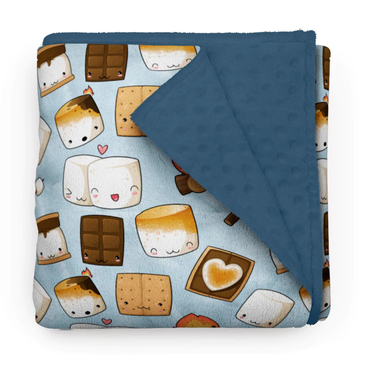 Couverture en minky - S'mores bleu