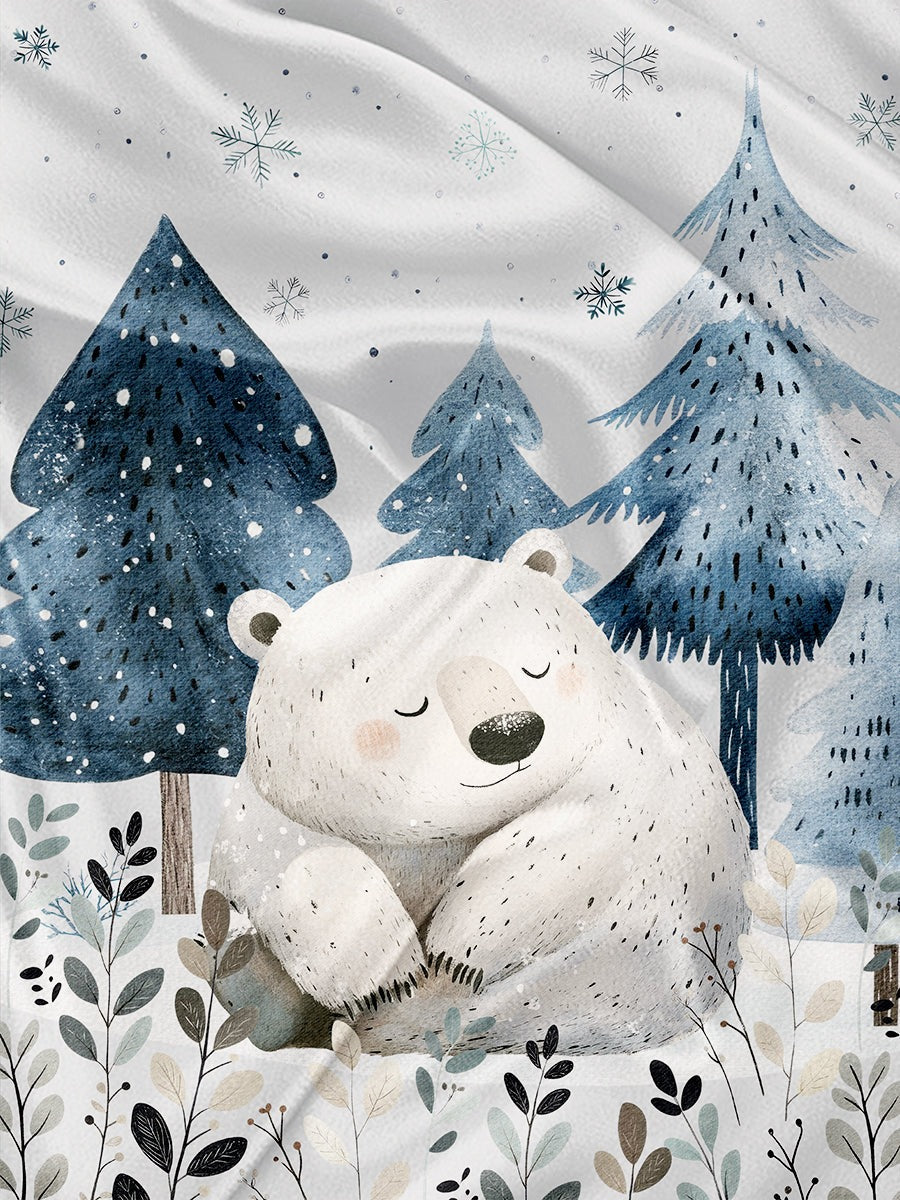 Couverture en minky - Amis des glaces ours polaire