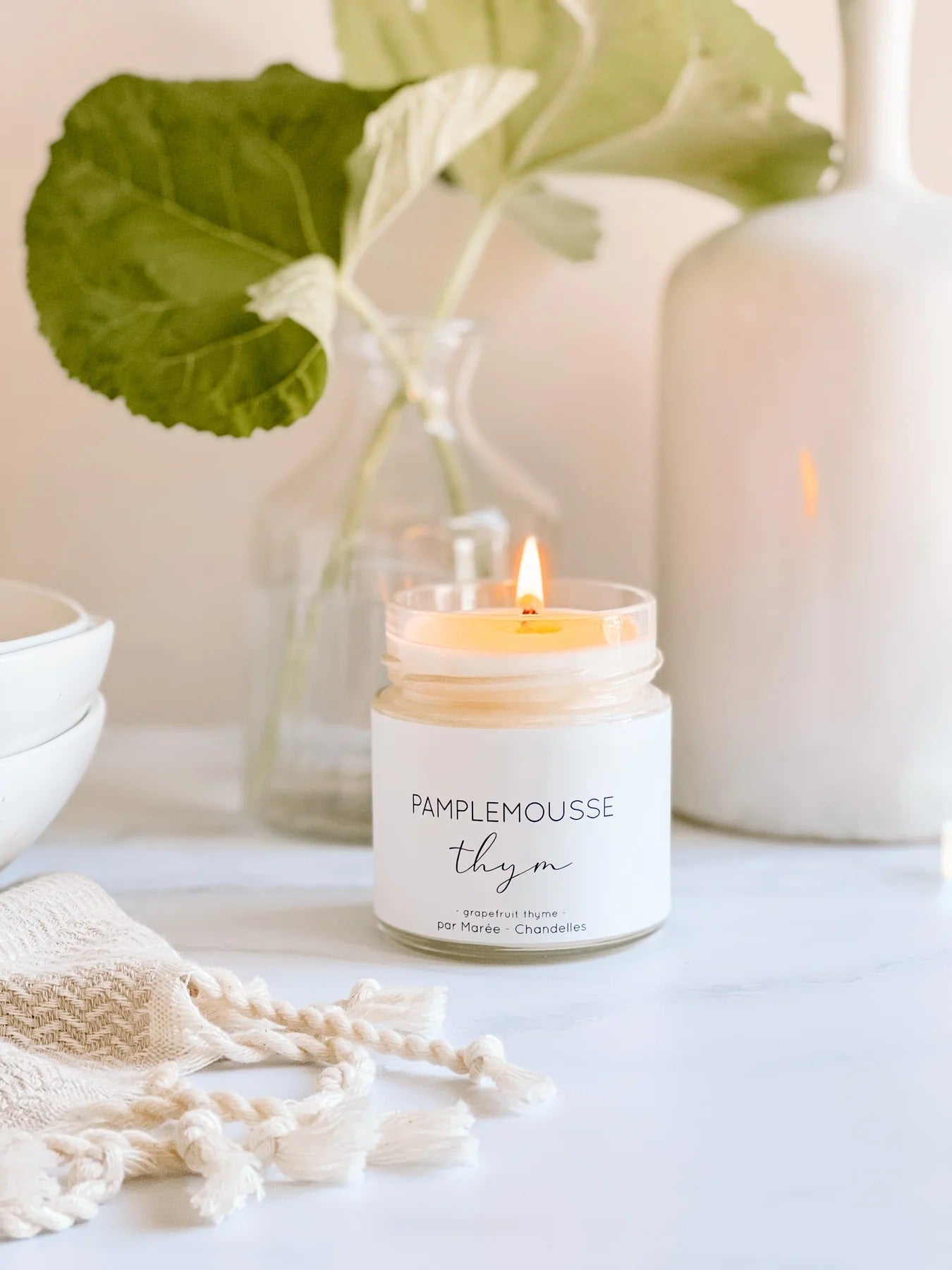 Chandelle de soya - Pamplemousse et thym
