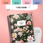 Planificateur pour enseignant 2025-2026 - Fleurs & velours