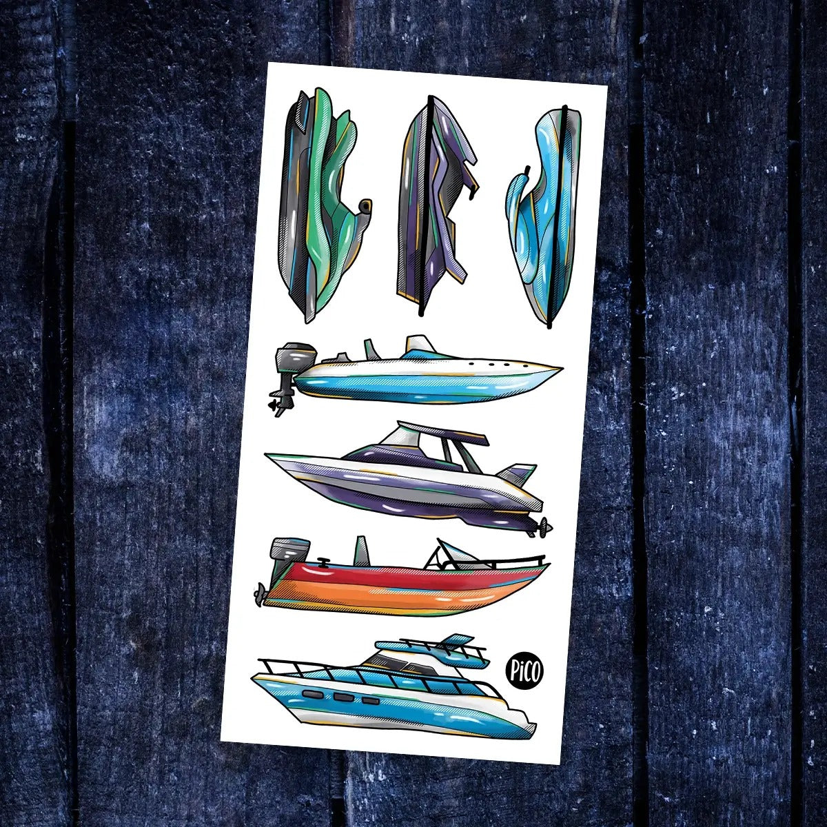 Tatouage - Les bateaux et motomarines
