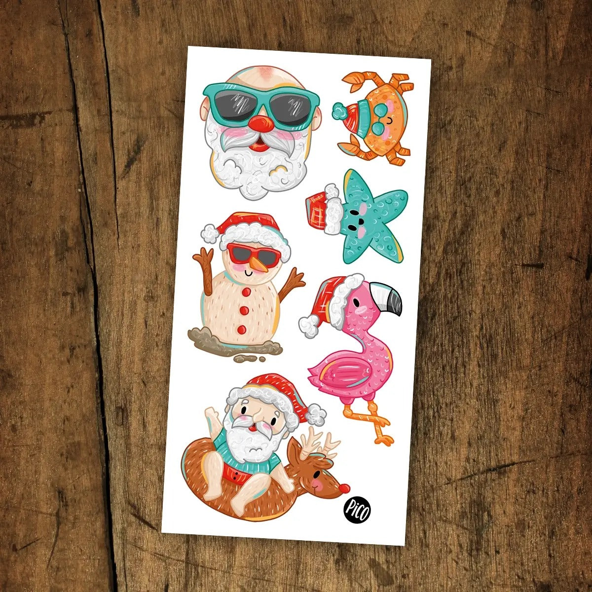 Tatouage - Le Père Noël à la plage
