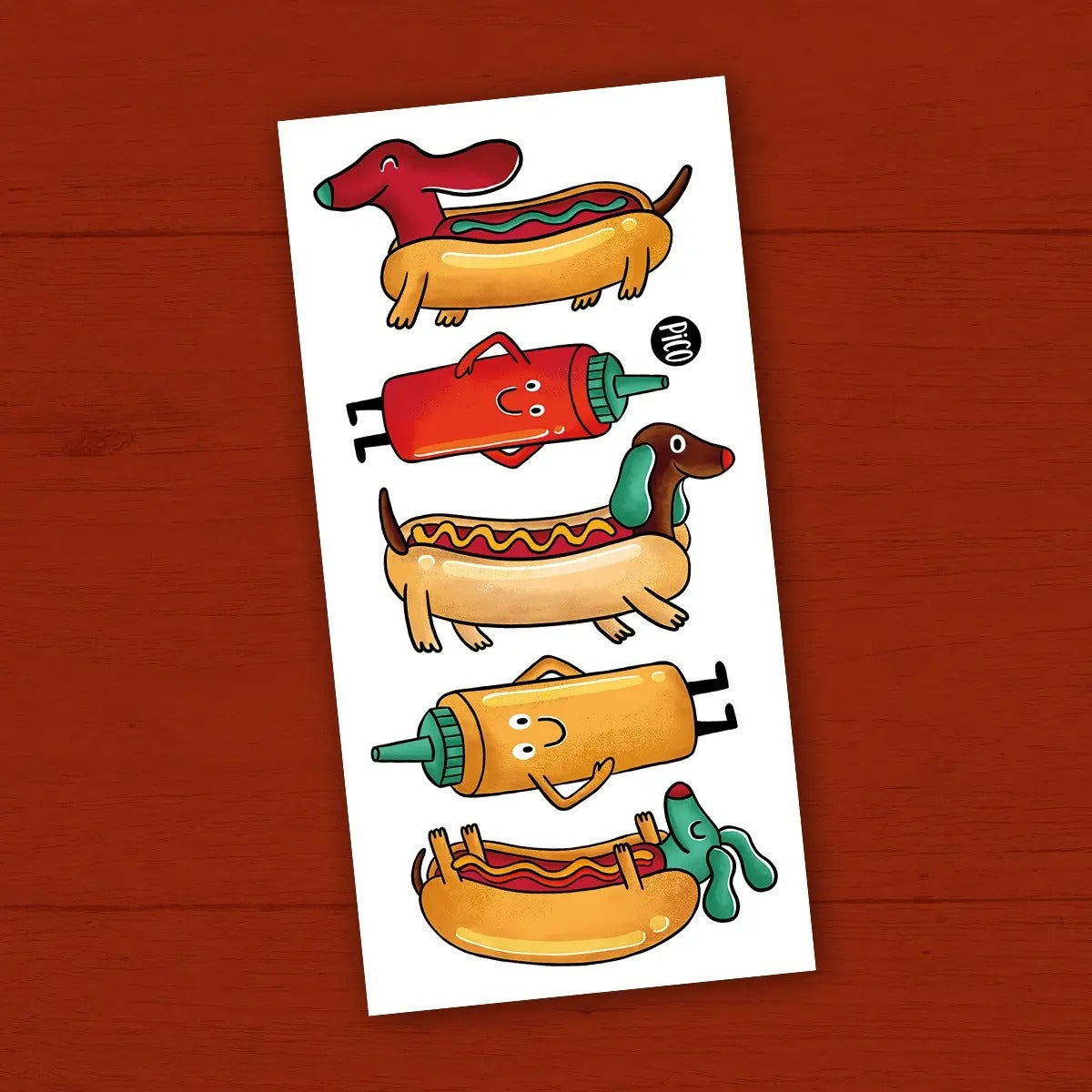 Tatouage -  Ketchup le chien saucisse