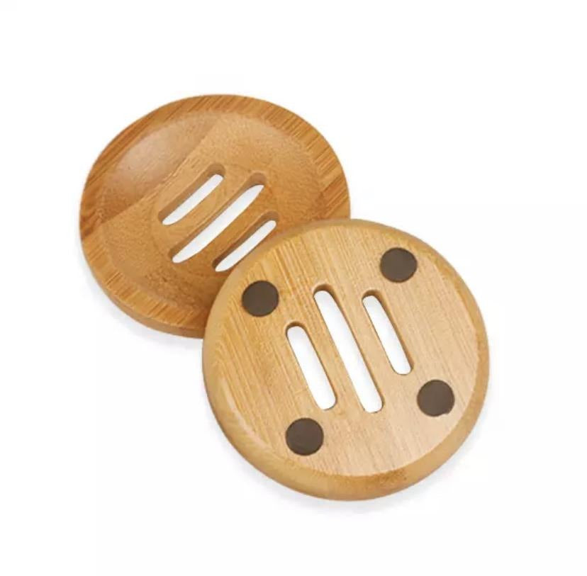 Porte-savon en bois - rond