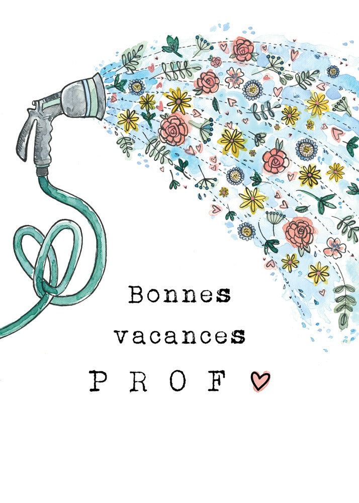 Carte de souhaits - Bonnes vacances prof