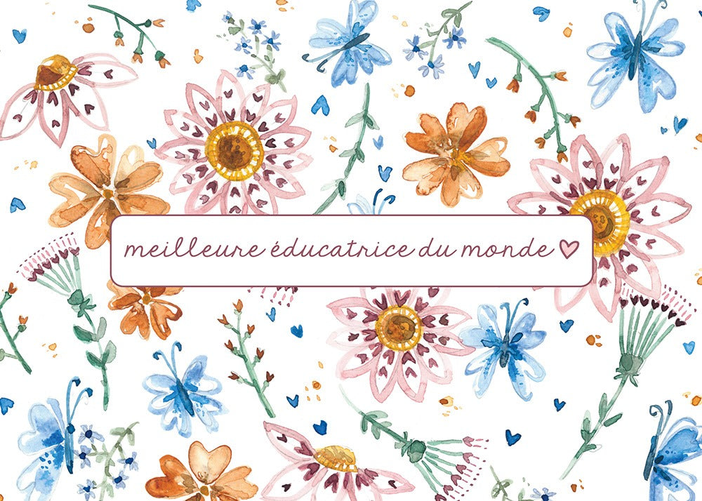 Carte de souhaits - Meilleure éducatrice au monde