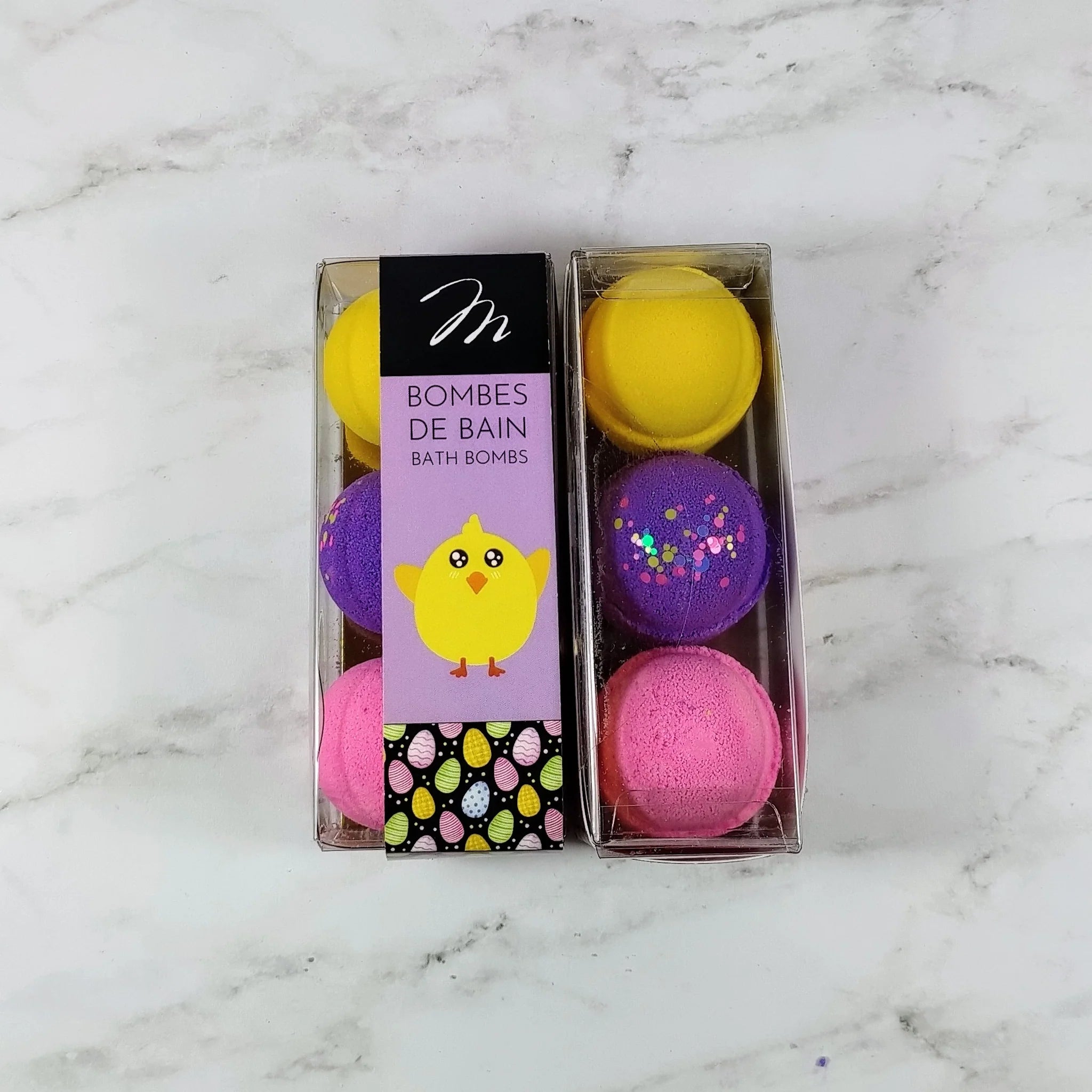 Bombes de bain Poussin – Assortiment 3 mini bombes enfant