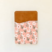 Porte-cartes en cuir à motif