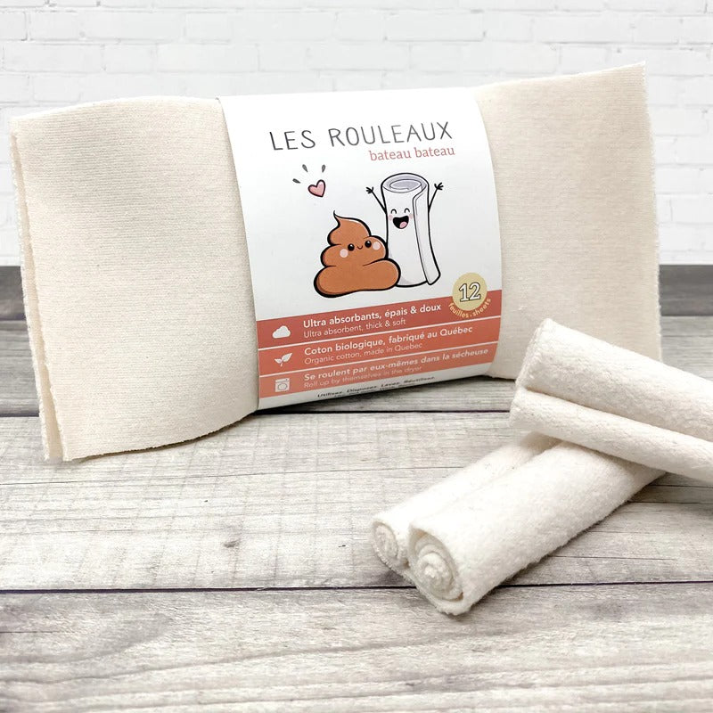 Rouleaux de papier de toilette lavables - Blanc