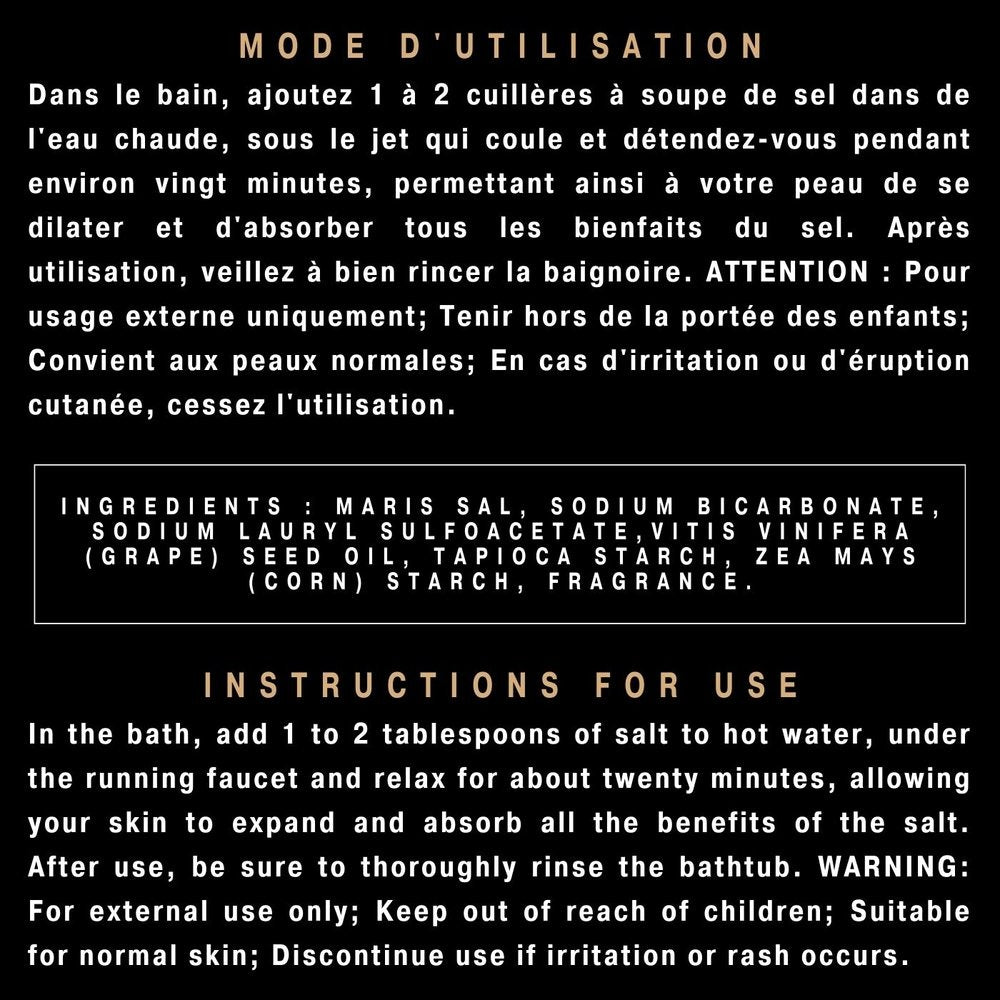 Sel de bain moussant - Patchouli paisible