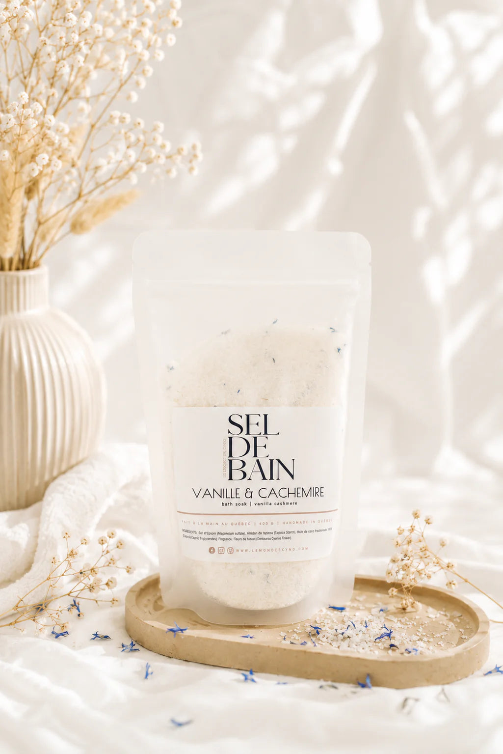 Sel de Bain Vanille & Cachemire – Luxe & Douceur | 400 g