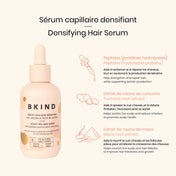 Sérum capillaire densifiant avec peptides et racine de curcuma