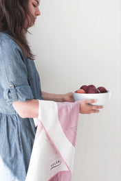 Linges à vaisselle Les Pivoines - Rose (Lot de 2)