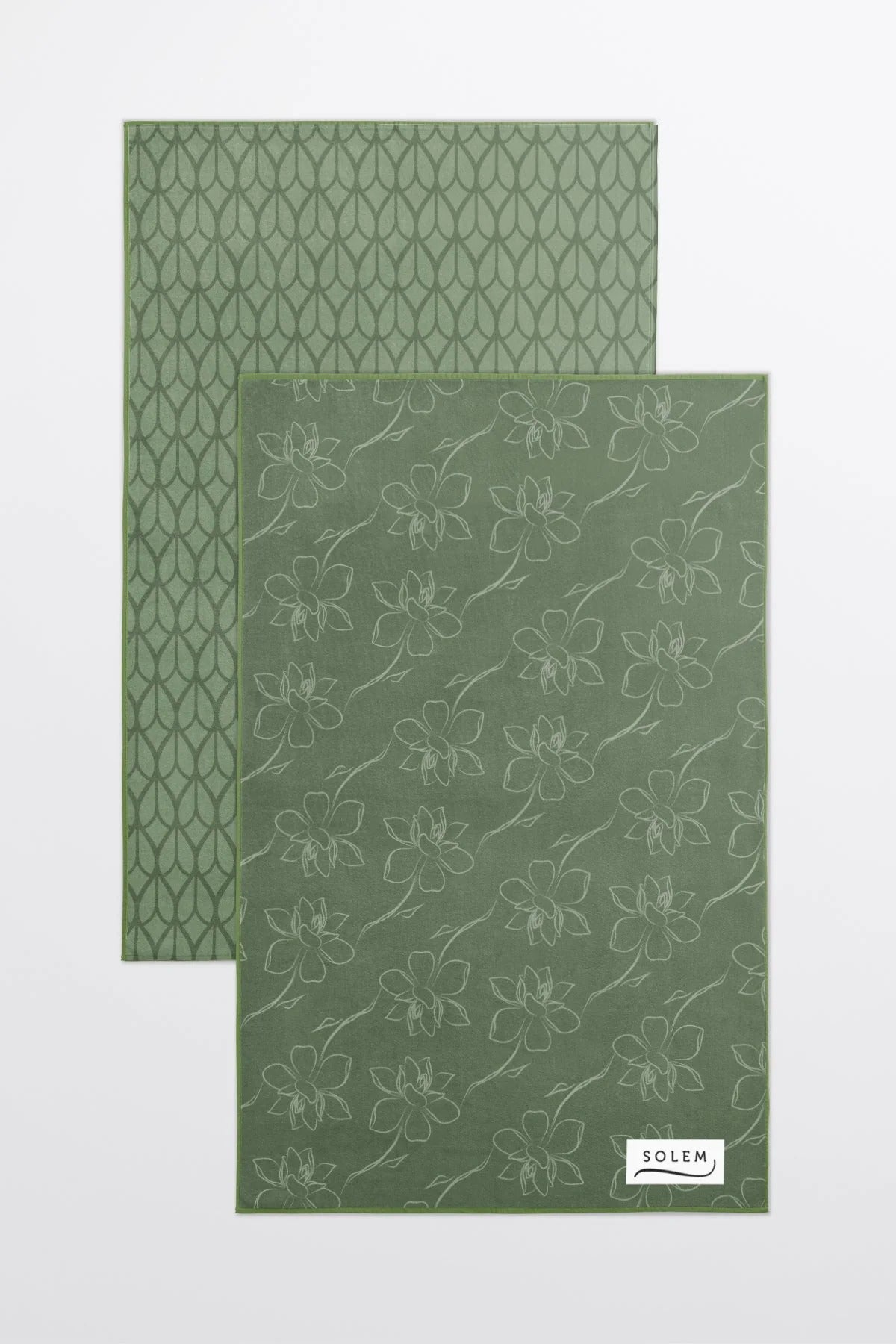 Linges à vaisselle Les Gardénias - Vert (Lot de 2)