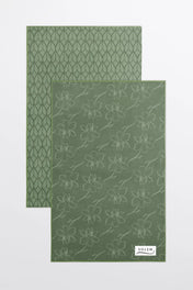Linges à vaisselle Les Gardénias - Vert (Lot de 2)