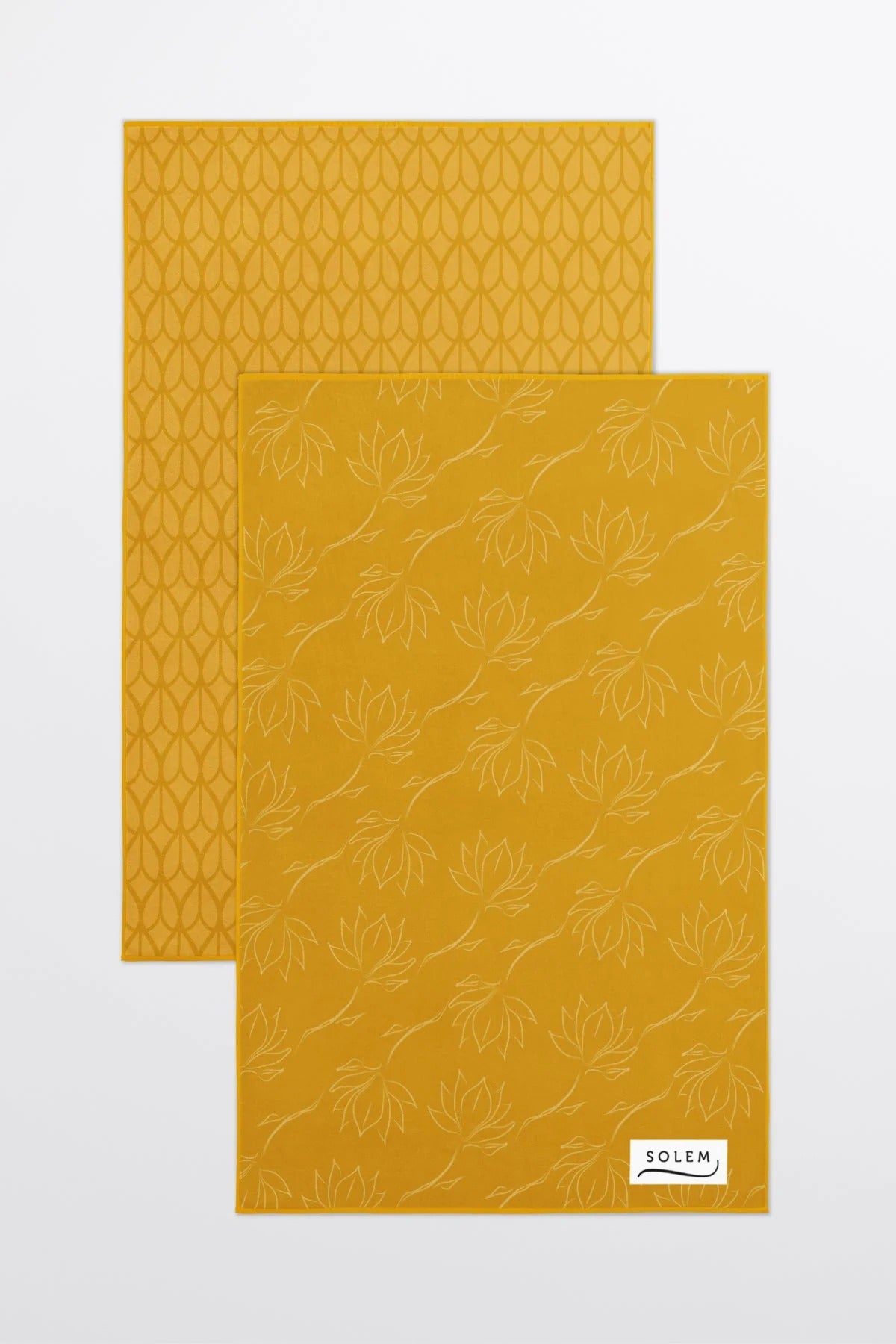 Linges à vaisselle Les Magnolias -Jaune (Lot de 2)