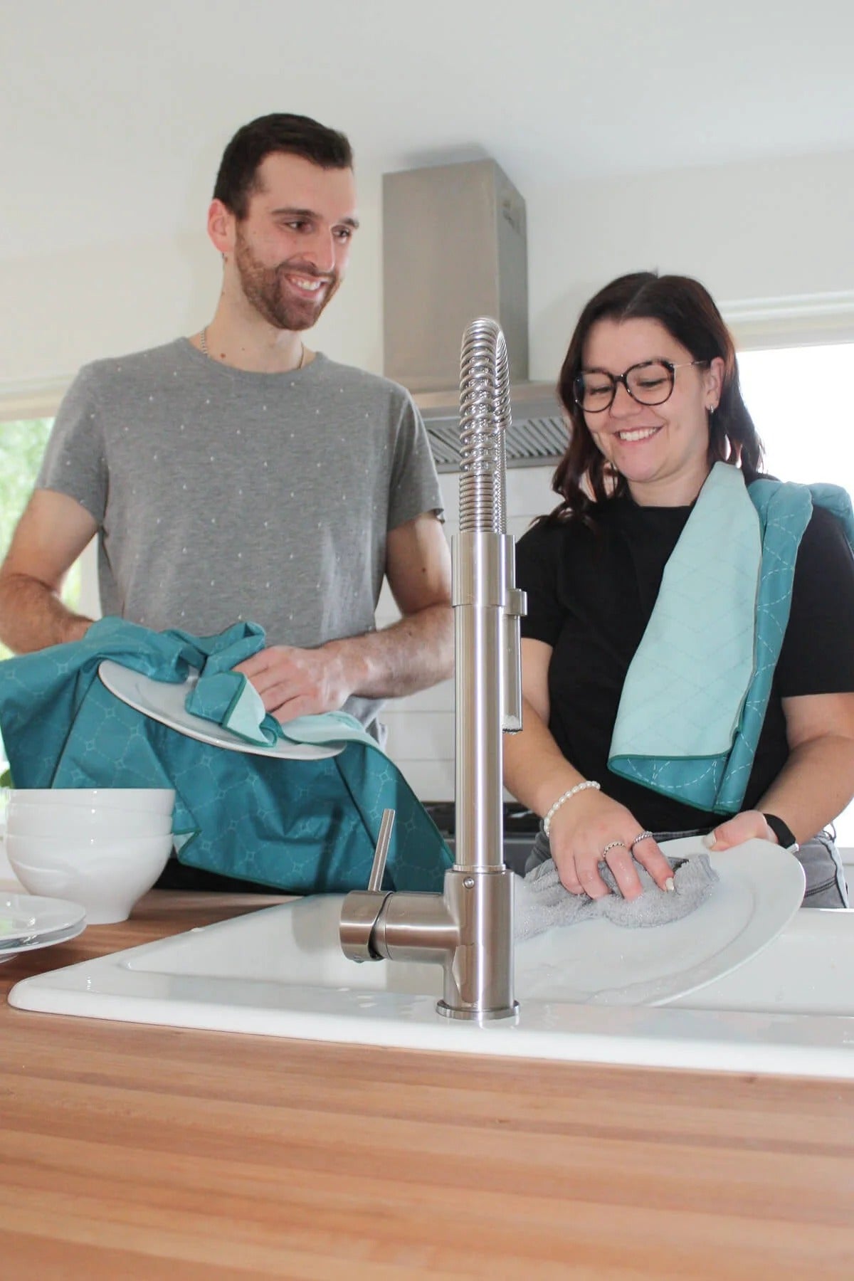 Linges à vaisselle Les Essentiels - Vert (Lot de 2)