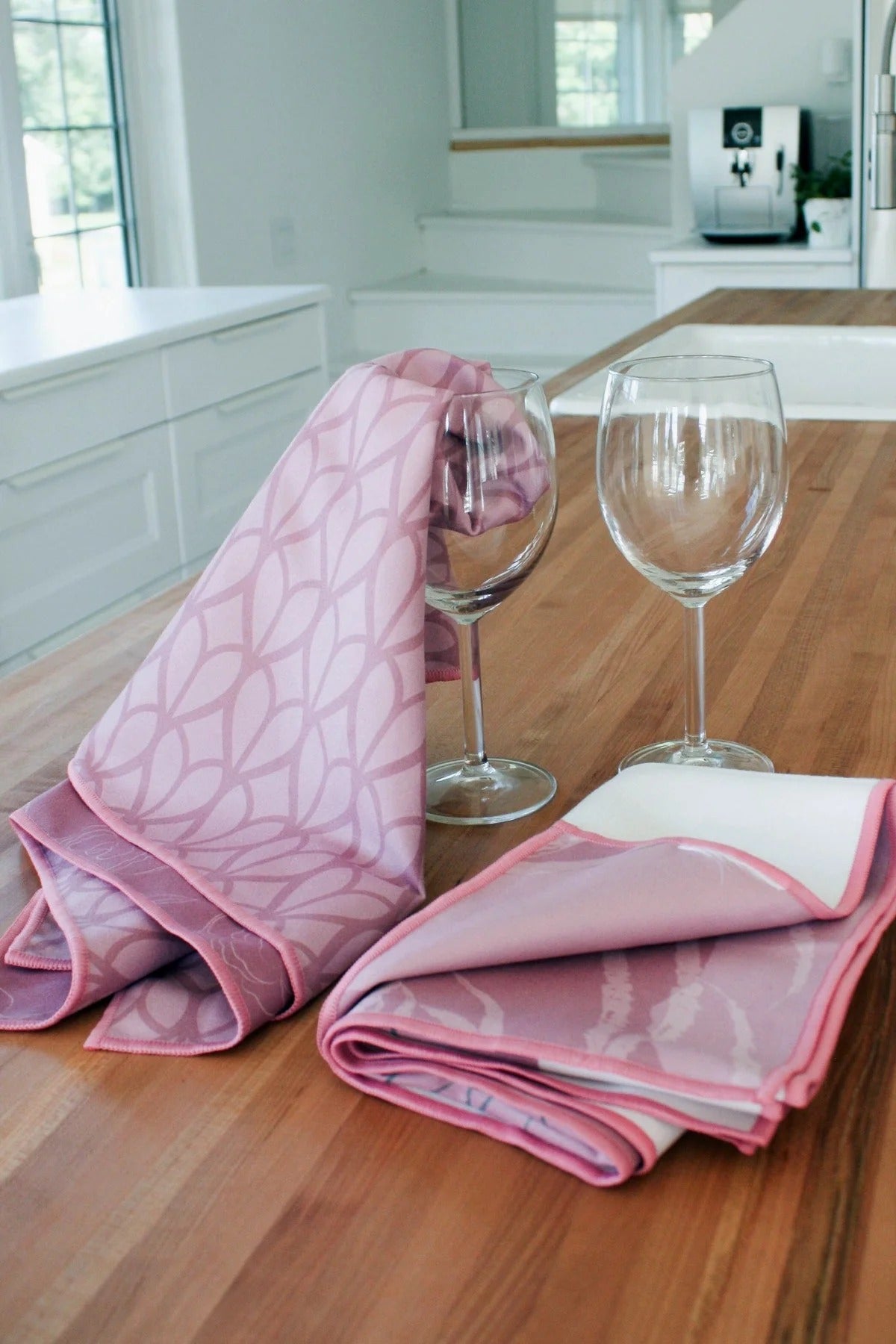 Linges à vaisselle Les Pivoines - Rose (Lot de 2)
