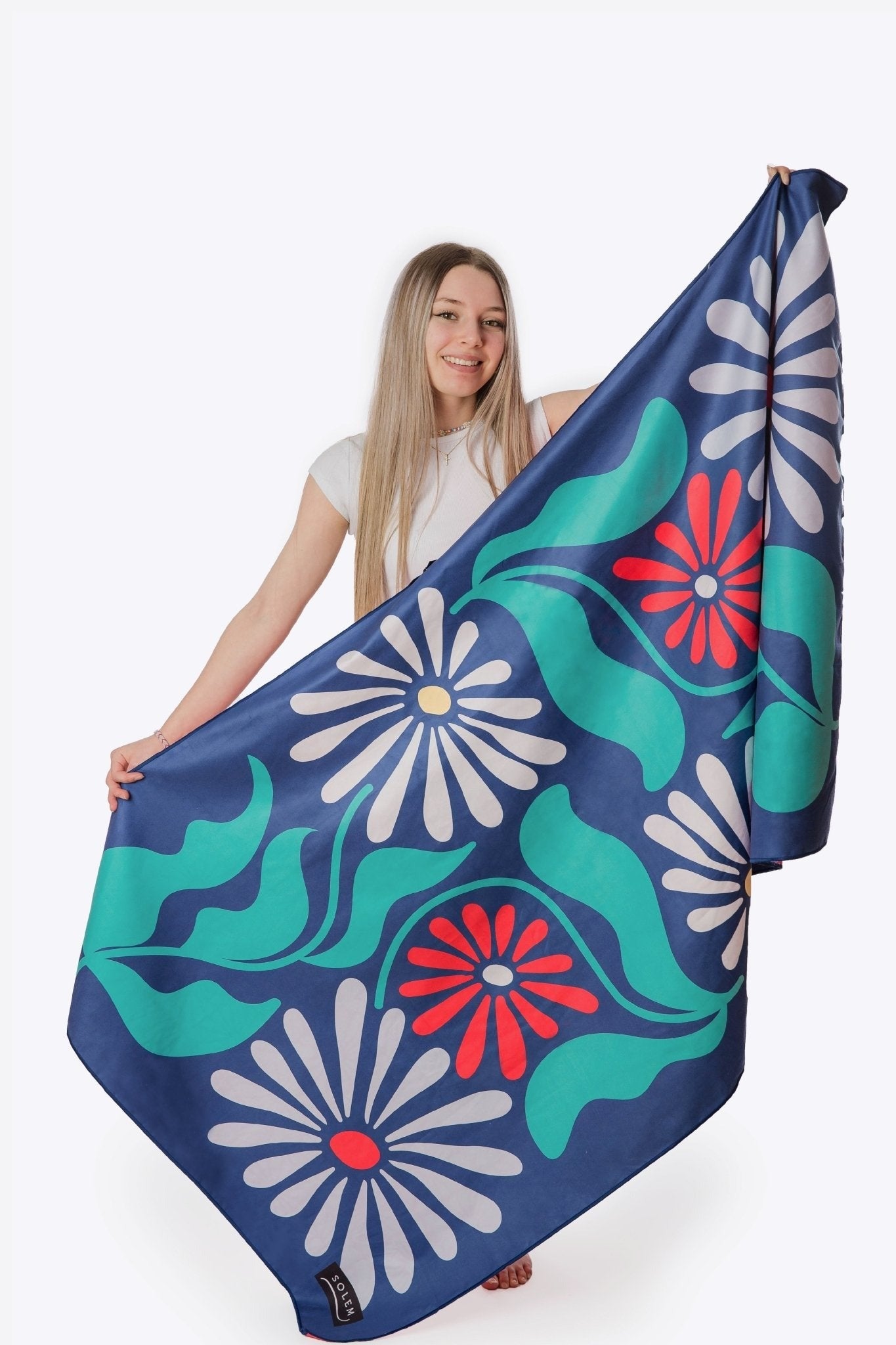 Serviette de plage - Rétro Bloom XL